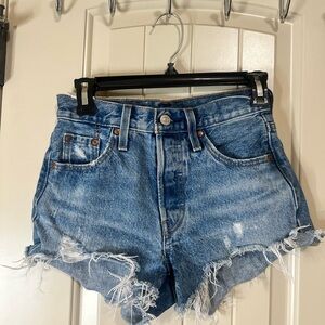 Levi's Distressed Blue Women's Shorts